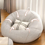 Vibrant yellow oversized bean bag chair