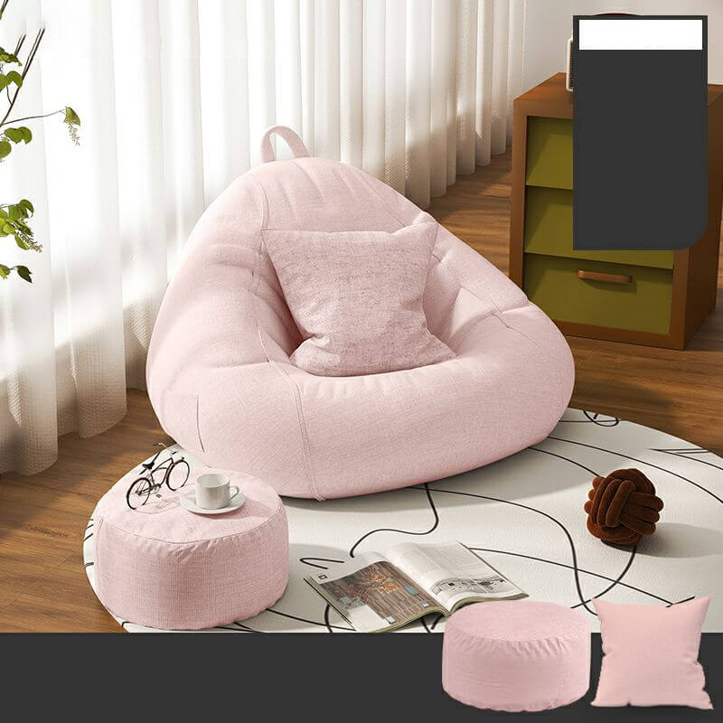 Relaxing space with retro bean bag chairs