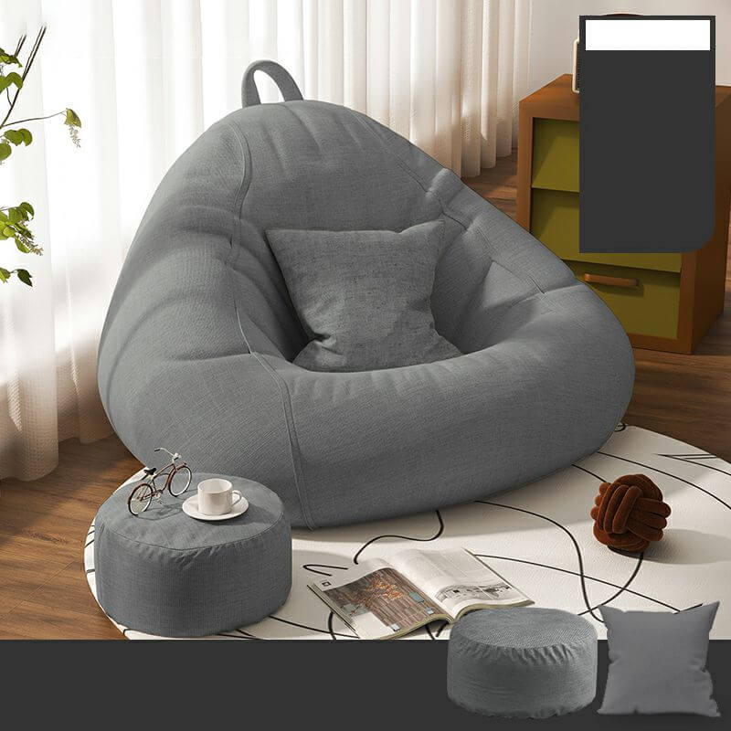 Retro Circline armless bean bag set in beige