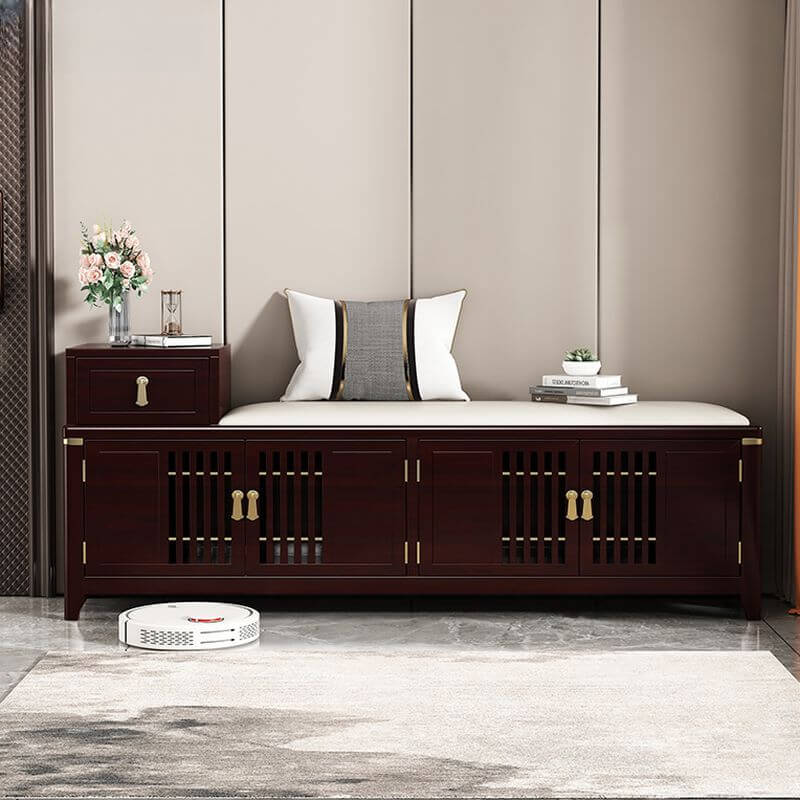 Retro upholstered bench in entryway Hauptbild