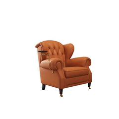 Rolled Arm Design of Retro Wingback Chair