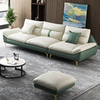 Rococo style off-white sofa front view