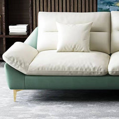 Rococo style off-white sofa front view