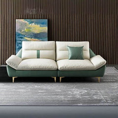 Rococo style off-white sofa front view