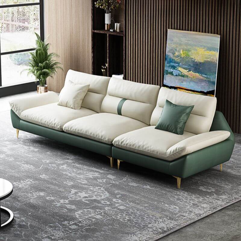 Elegant off-white sofa in drawing room