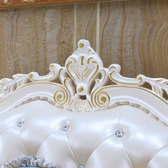 Close-up of Rococo style sofa fabric