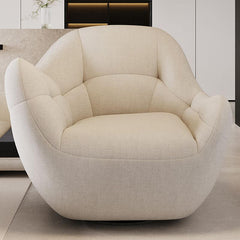 Comfortable barrel chair with swivel functionality