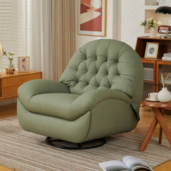 Rotating Electric Stationary Living Room Rocking Chair in Green