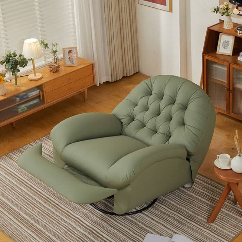 Rotating Electric Stationary Living Room Rocking Chair with Flared Arm and Rear Secondary image