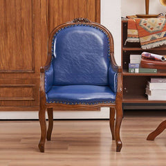 Decorative accent chair with rustic appeal