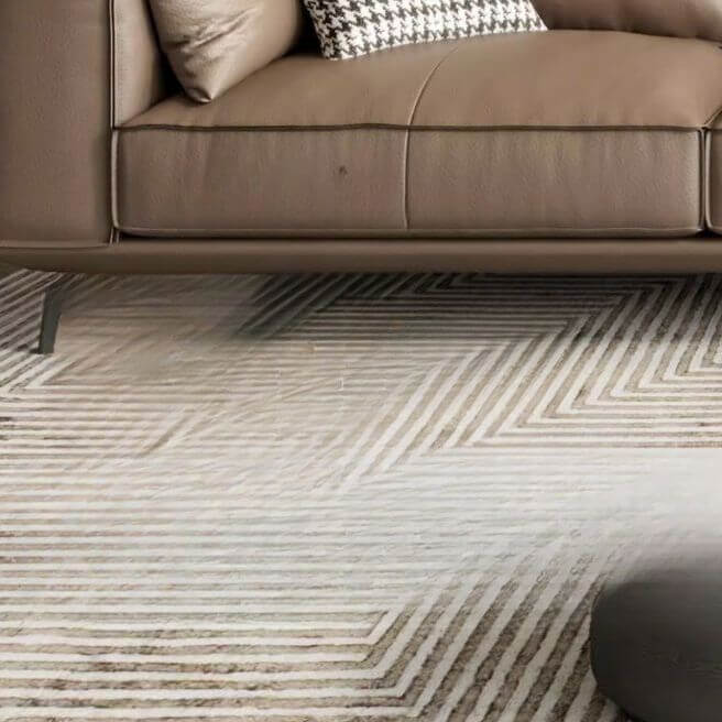 Elegant leather sofa back view