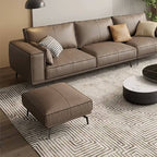 Sofa with plush pillows