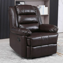 Comfortable padded recliner in living space