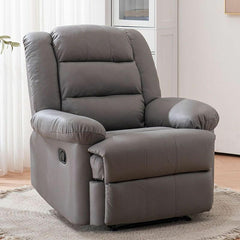 Padded recliner featuring solid color design