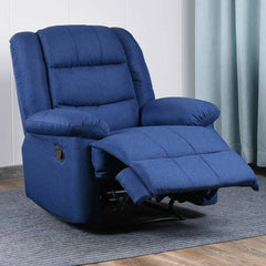 Padded recliner featuring solid color design