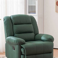 Scalable padded recliner in black upholstery