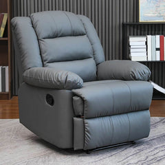 Padded recliner featuring solid color design