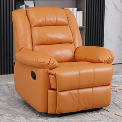 Comfortable padded recliner in living space