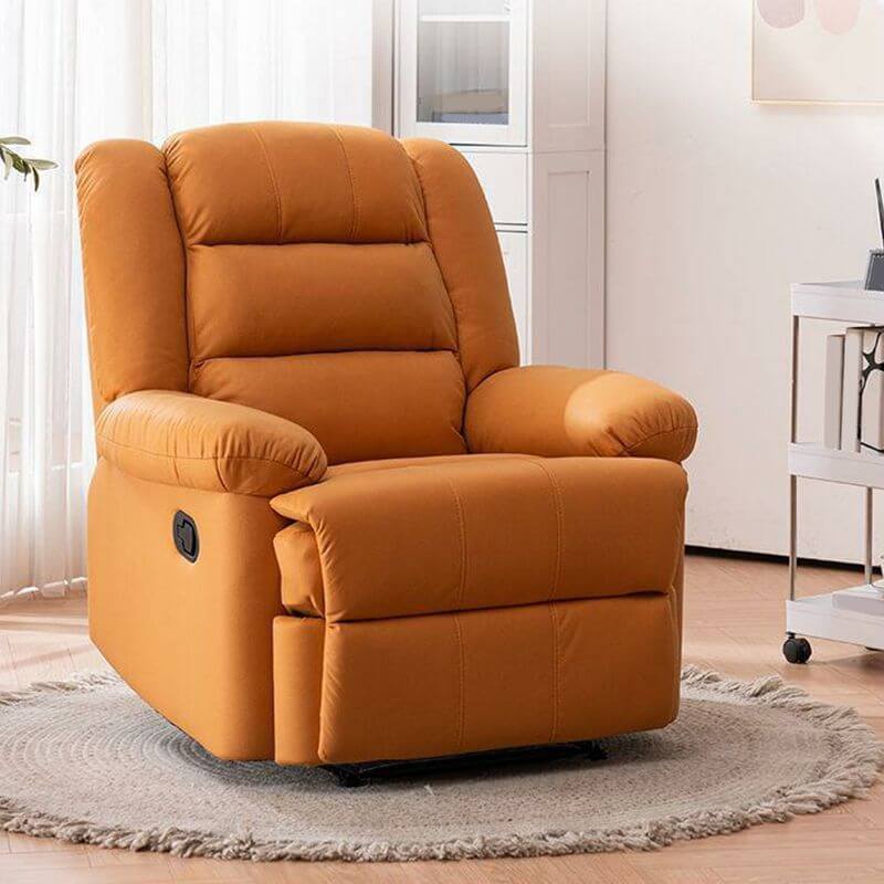 Adjustable footrest of the padded recliner