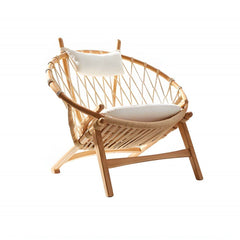 Solid color wooden Papasan chair