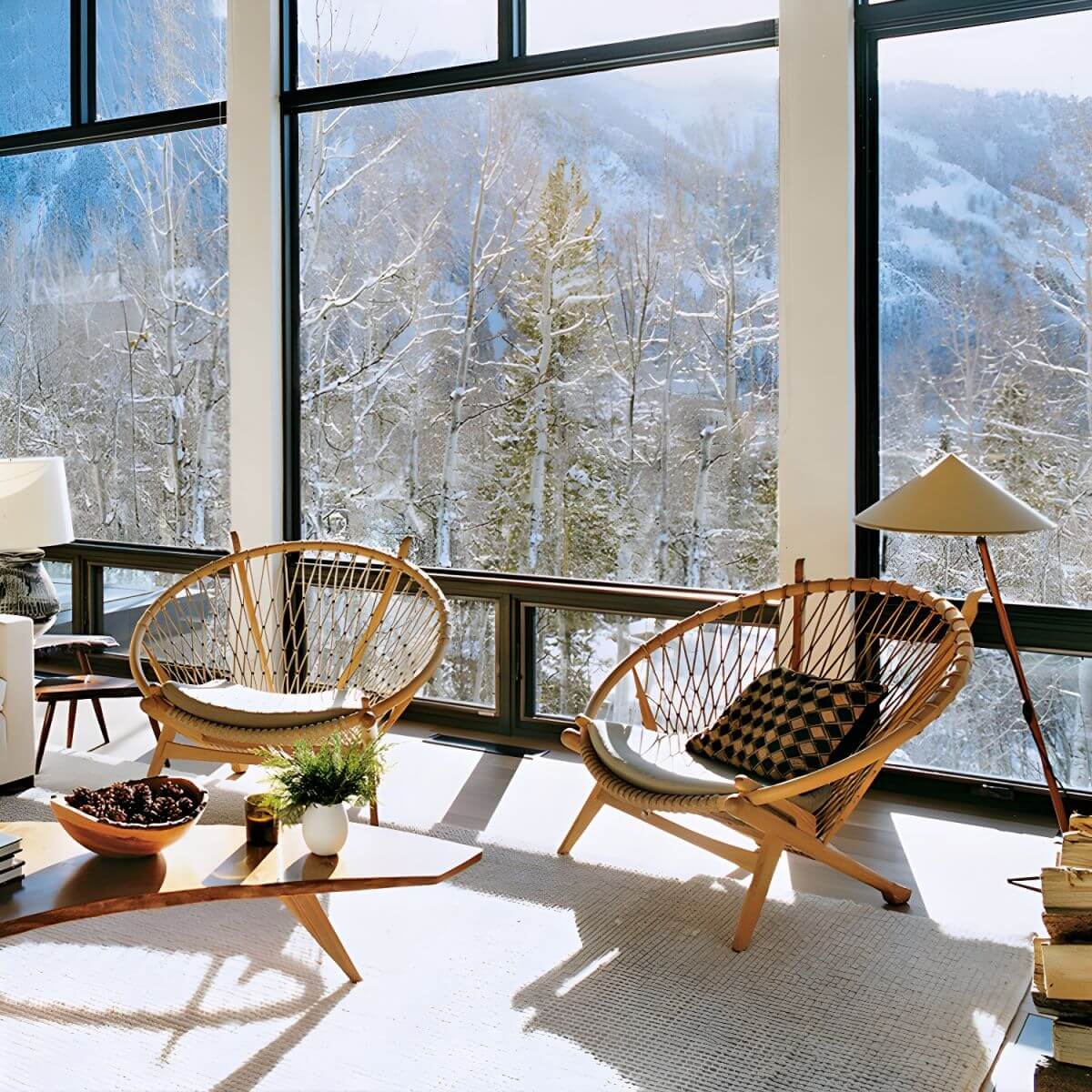 Cozy Papasan chair with removable cushions