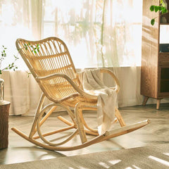 Cozy indoor setup featuring the rocking chair