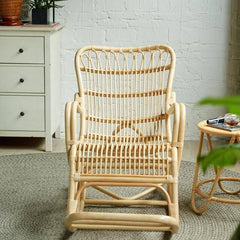 Indoor rocking chair with track arms