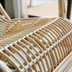 Farmhouse style rattan rocking chair