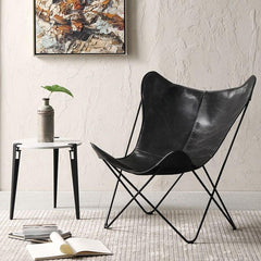 Metal frame of Scandinavian recliner highlighting durability