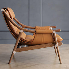 Cyan upholstered recliner with modern design