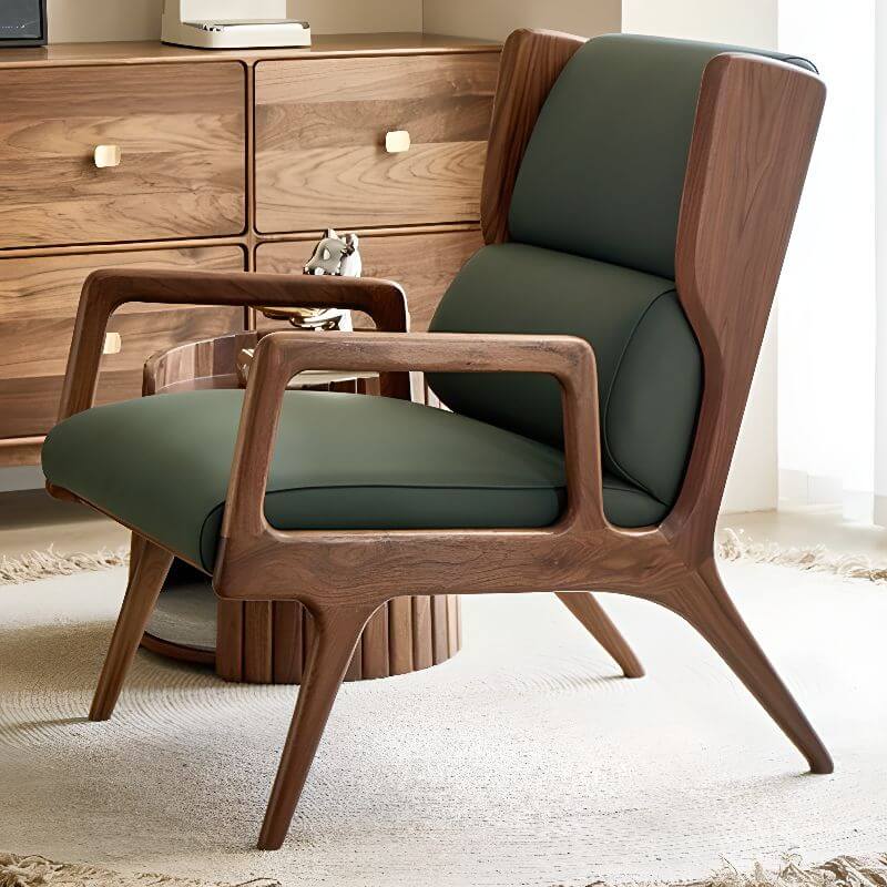 Elegant arm chair with soft fabric