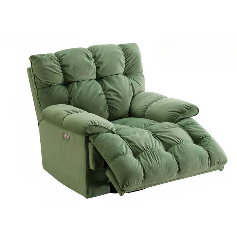 Scandinavian style reclining deck chair in smoke cyan Image principale du produit