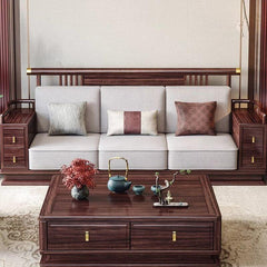 three-seater sofa with storage