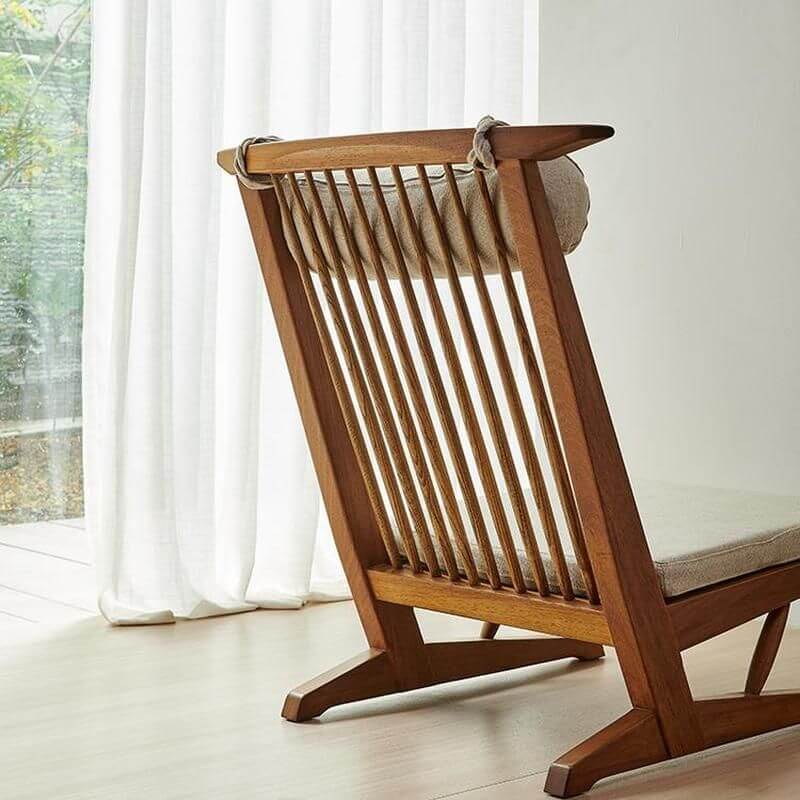 Compact ash wood recliner perfect for small spaces