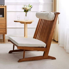 Small traditional recliner with walnut ash wood frame