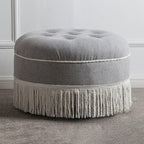 Small round pouf for living room
