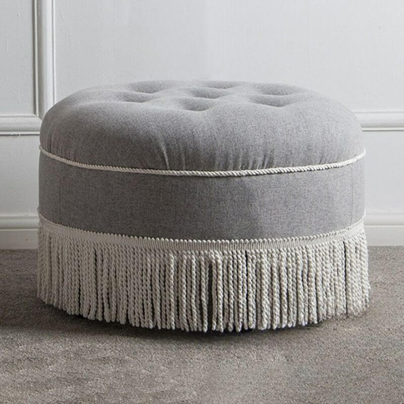 Small round pouf for living room