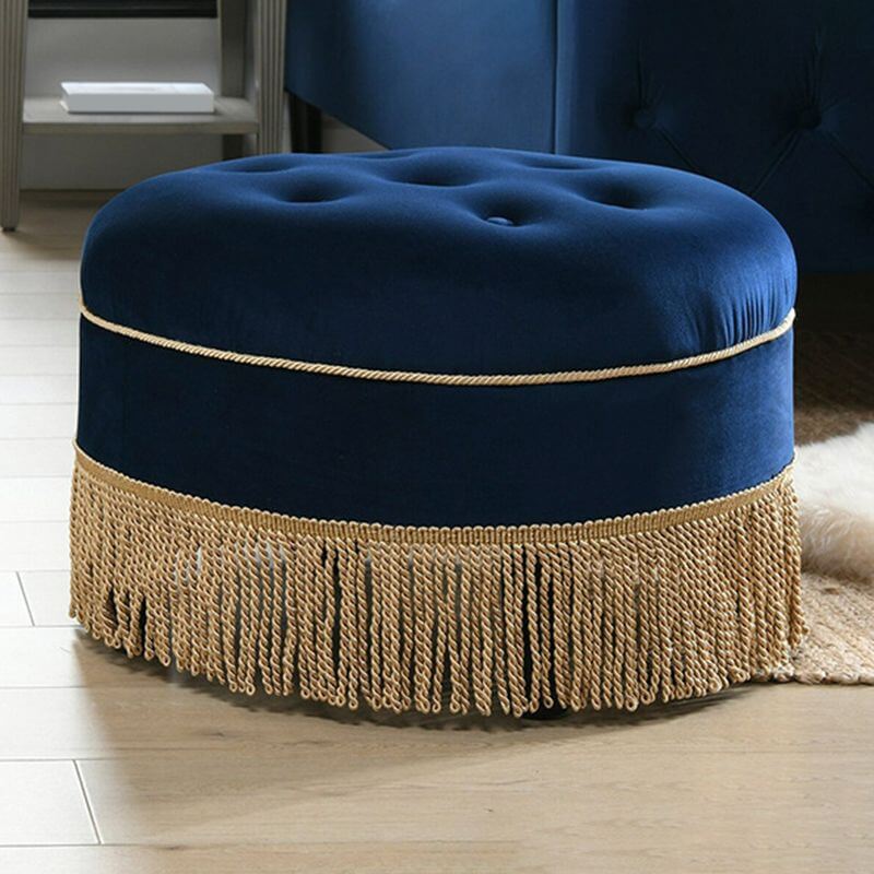 Elegant khaki pouf for home decor