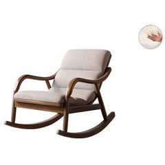 Chic wood rocking chair for cozy spaces