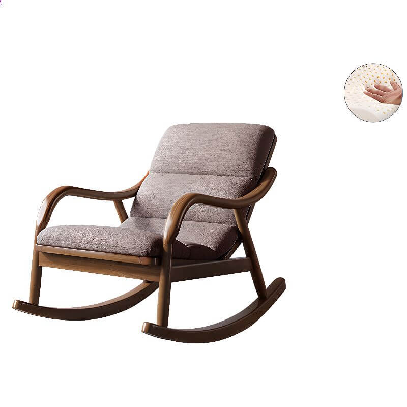 Contemporary coffee color rocking chair