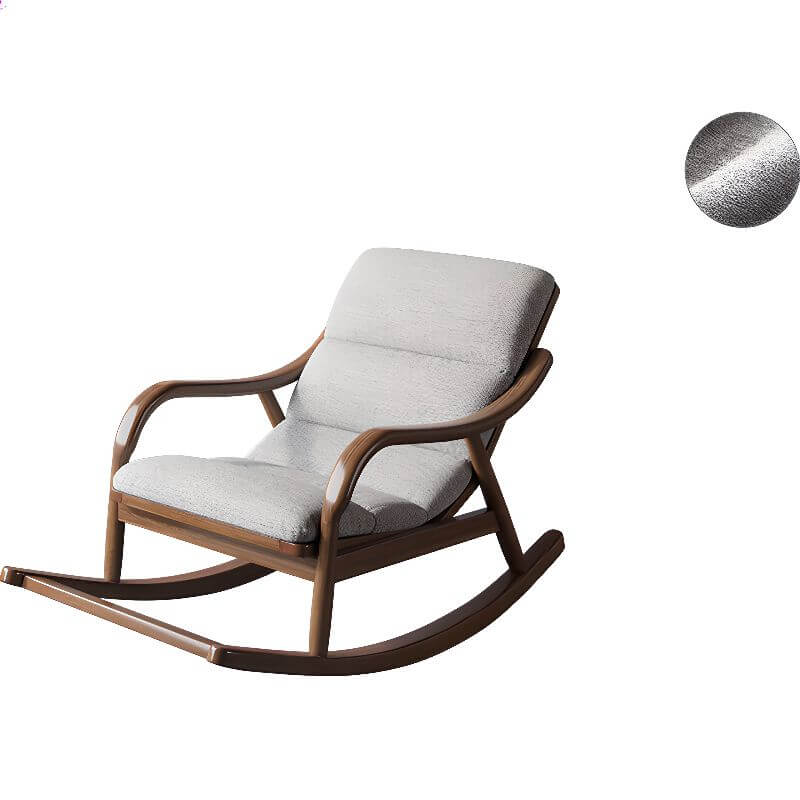 Elegant beige rocking chair for indoor use