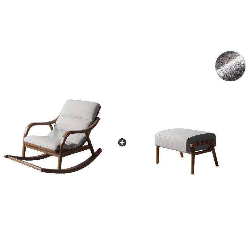 Cushioned rocking chair in khaki color