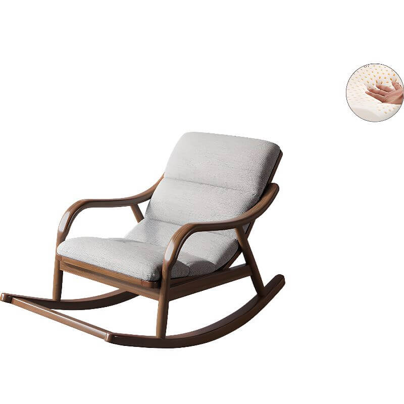 Elegant beige rocking chair for indoor use
