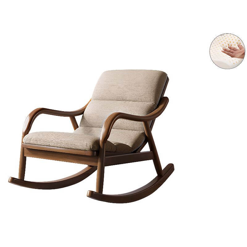 Contemporary coffee color rocking chair