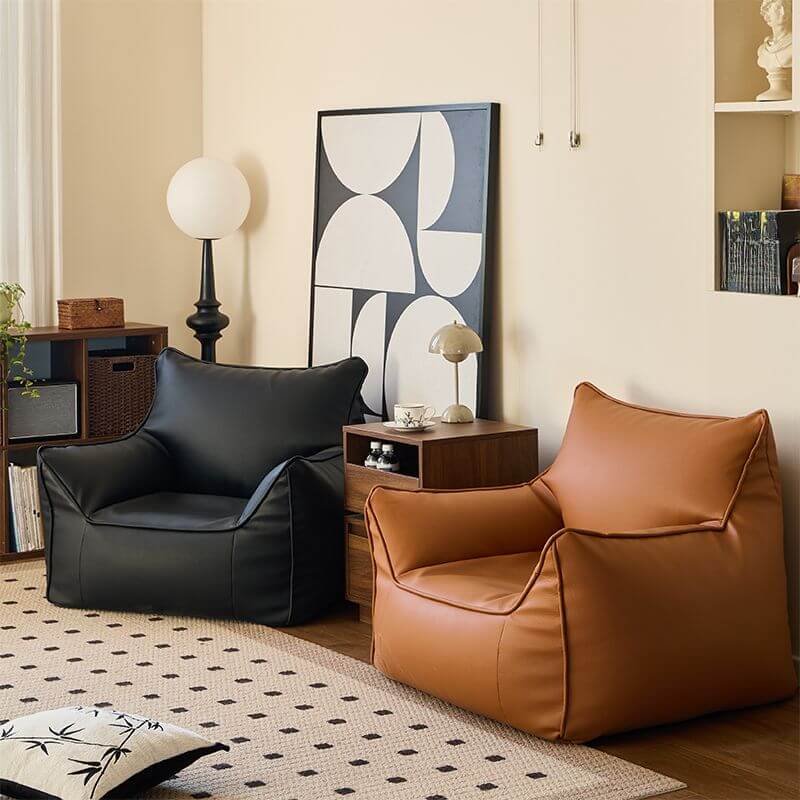 Auburn bean bag chair with armrests メイン画像