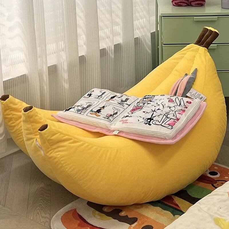 lime green butter bean bag chair メイン画像