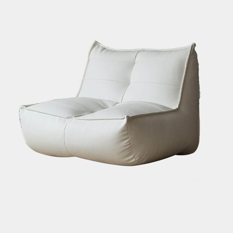 armless bean bag chair with plush texture