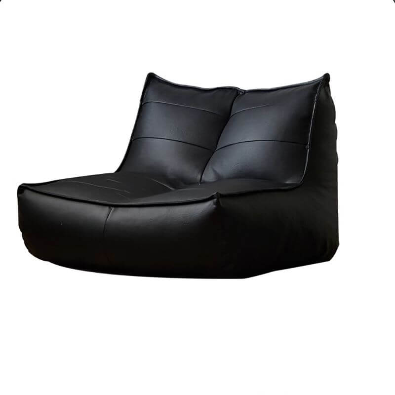 dark brown faux leather bean bag