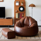 Cozy reading corner with bean bag