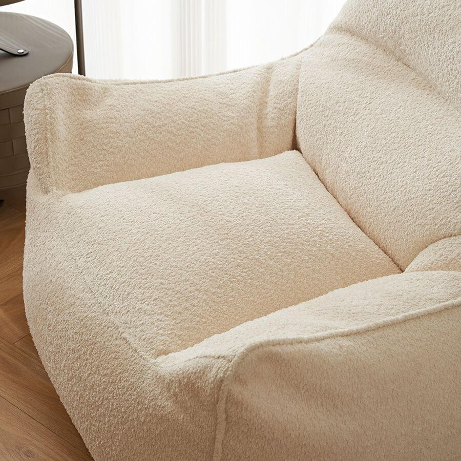 Removable Sherpa cover on bean bag chair